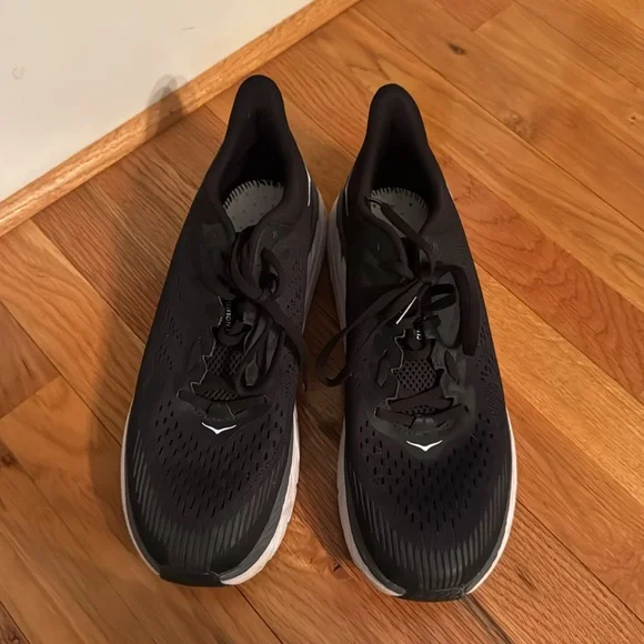 HOKA Black and White Running Shoes Men’s 11.5 - Picture 2 of 11